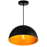 9629P16-1-101 Modest 1 Light Down Pendant With Black Finish