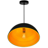 9629P16-1-101 Modest 1 Light Down Pendant With Black Finish