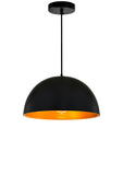 9629P16-1-101 Modest 1 Light Down Pendant With Black Finish