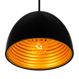 9630P7-1-101 Modest 1 Light Down Mini Pendant With Black Finish