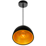 9630P7-1-101 Modest 1 Light Down Mini Pendant With Black Finish