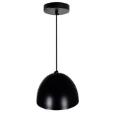 9630P7-1-101 Modest 1 Light Down Mini Pendant With Black Finish