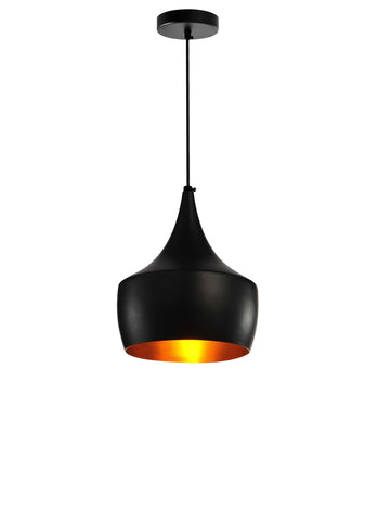 9631P10-1-101 Dynamic 1 Light Down Mini Pendant With Black Finish