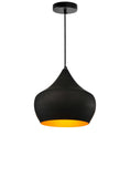 9632P15-1-101 Dynamic 1 Light Down Pendant With Black Finish