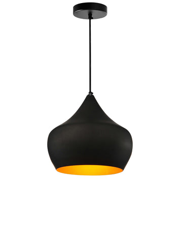 9632P15-1-101 Dynamic 1 Light Down Pendant With Black Finish