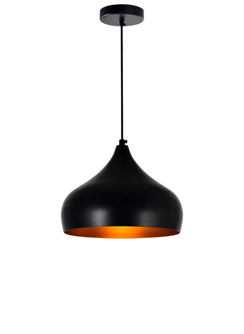 9633P13-1-101 Dynamic 1 Light Down Pendant With Black Finish