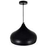 9633P16-1-101 Dynamic 1 Light Down Pendant With Black Finish