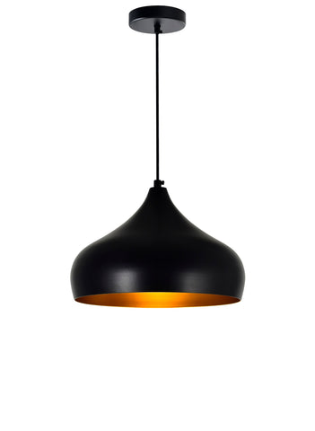 9633P16-1-101 Dynamic 1 Light Down Pendant With Black Finish