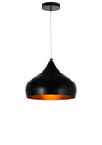 9633P9-1-101 Dynamic 1 Light Down Pendant With Black Finish