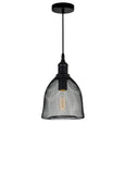 9638P7-1-101 Drea 1 Light Down Mini Pendant With Black Finish