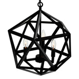 9641P17-3-101 Amazon 3 Light Up Pendant With Black Finish