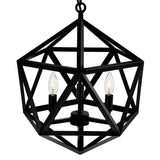 9641P17-3-101 Amazon 3 Light Up Pendant With Black Finish