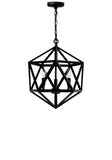 9641P17-3-101 Amazon 3 Light Up Pendant With Black Finish