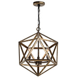 9641P17-3-128 Amazon 3 Light Up Pendant With Antique forged copper Finish