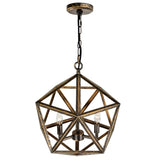 9641P17-3-128 Amazon 3 Light Up Pendant With Antique forged copper Finish