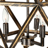 9641P17-3-128 Amazon 3 Light Up Pendant With Antique forged copper Finish