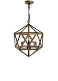 9641P17-3-128 Amazon 3 Light Up Pendant With Antique forged copper Finish