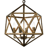 9641P20-4-128 Amazon 4 Light Up Pendant With Antique forged copper Finish