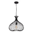 9650P16-1-101 Darleen 1 Light Down Pendant With Black Finish