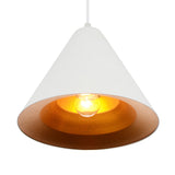 9666P10-1-142 Keila 1 Light Down Pendant With Matte White & Gold Finish