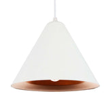 9666P10-1-142 Keila 1 Light Down Pendant With Matte White & Gold Finish