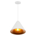 9666P10-1-142 Keila 1 Light Down Pendant With Matte White & Gold Finish