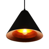 9666P10-1-143 Keila 1 Light Down Pendant With Black & Gold Finish