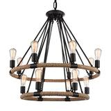 9671P33-14-101 Ganges 14 Light Up Chandelier With Black Finish