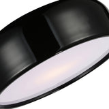 9688C14-2-171 Campton 2 Light Drum Shade Flush Mount With Black Finish