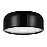 9688C14-2-171 Campton 2 Light Drum Shade Flush Mount With Black Finish