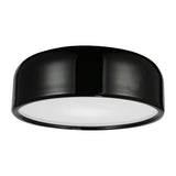 9688C19-3-171 Campton 3 Light Drum Shade Flush Mount With Black Finish