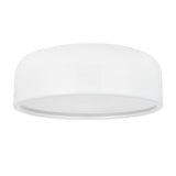 9688C19-3-172 Campton 3 Light Drum Shade Flush Mount With White Finish