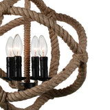 9706P17-4-101 Padma 4 Light Up Chandelier With Black Finish