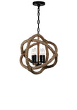 9706P17-4-101 Padma 4 Light Up Chandelier With Black Finish