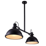 9760P37-2-101 Strum 2 Light Island Chandelier With Black Finish