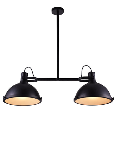 9760P37-2-101 Strum 2 Light Island Chandelier With Black Finish