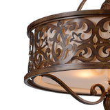 9807P21-5-116-A Nicole 5 Light Drum Shade Chandelier With Brushed Chocolate Finish