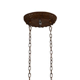 9807P39-6-116 Nicole 6 Light Drum Shade Chandelier With Brushed Chocolate Finish