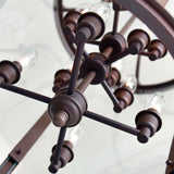 9809P17-12-109-A Desire 12 Light Drum Shade Chandelier With Oil Rubbed Bronze Finish