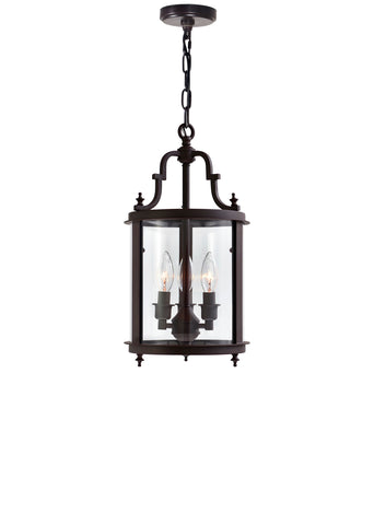 9809P9-3-109 Desire 3 Light Drum Shade Mini Pendant With Oil Rubbed Bronze Finish