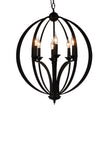 9825P24-6-101 Drift 6 Light Up Chandelier With Black Finish