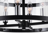 9827C18-4-101 Miette 4 Light Cage Flush Mount With Black Finish