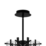 9827P18-6-101 Sierra 6 Light Up Chandelier With Black Finish