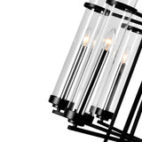 9827P26-8-101 Sierra 8 Light Up Chandelier With Black Finish