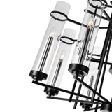 9827P30-12-101-A Sierra 12 Light Up Chandelier With Black Finish