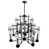 9827P38-12-101 Sierra 12 Light Up Chandelier With Black Finish