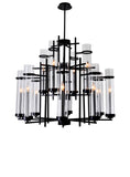 9827P38-12-101 Sierra 12 Light Up Chandelier With Black Finish