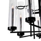 9827P38-8-RC-101 Sierra 8 Light Up Chandelier With Black Finish