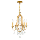 9836P17-4-125 Electra 4 Light Up Chandelier With Oxidized Bronze Finish