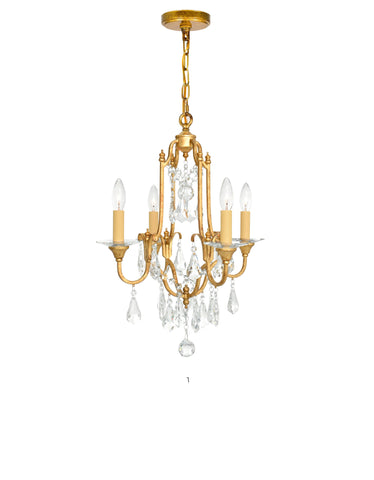 9836P17-4-125 Electra 4 Light Up Chandelier With Oxidized Bronze Finish